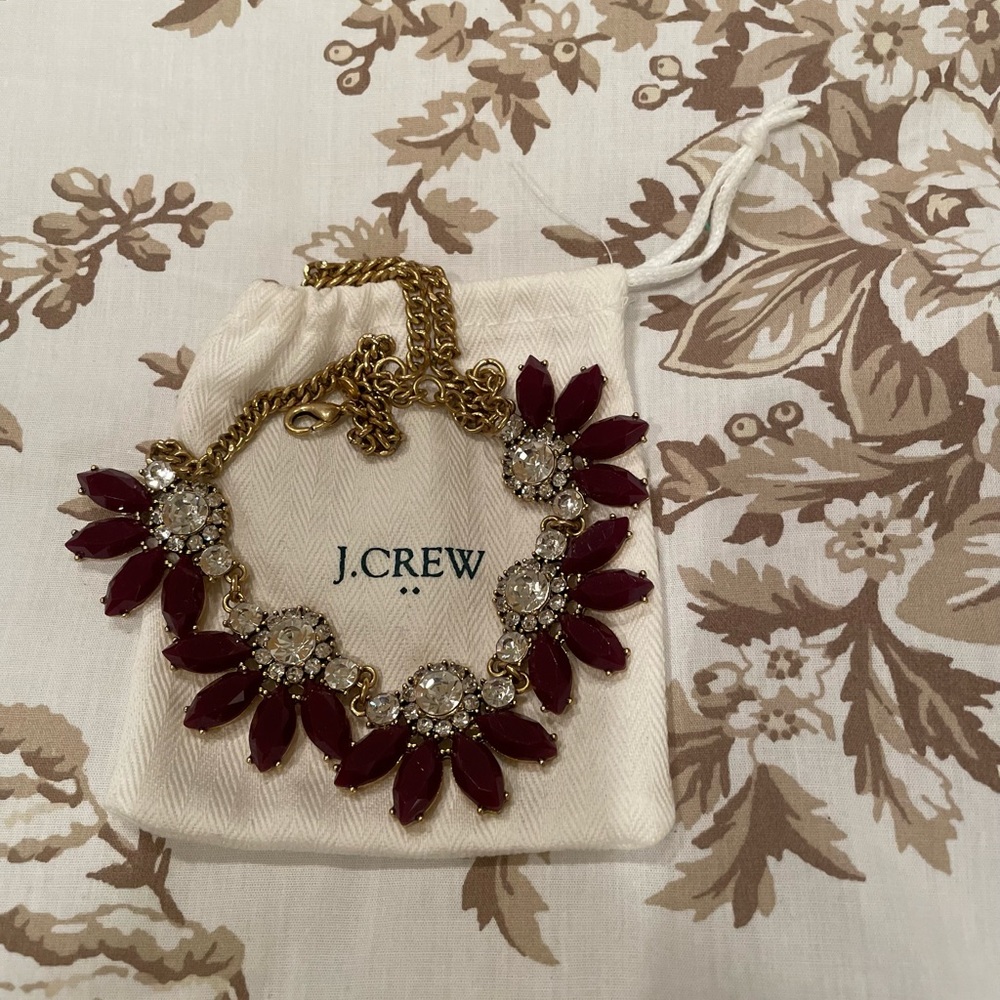 J crew burgundy necklace